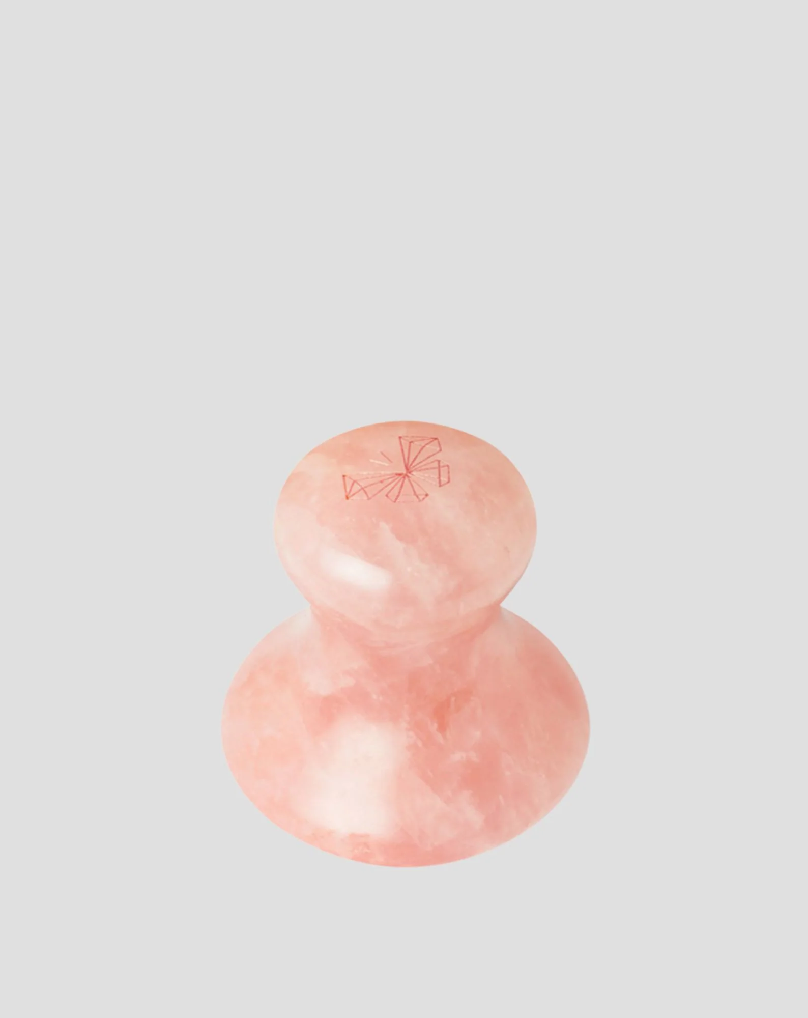 Grzybek do masażu twarzy z naturalnego kwarcu różowego Crystallove - Image 3